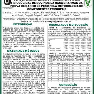 Classificação Quanto a Características Fisiológicas de Bovinos da Raça Brahman