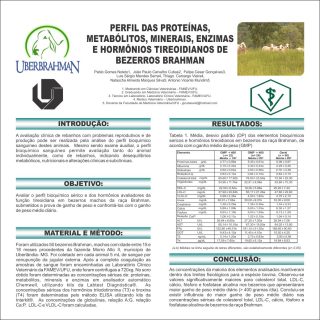 Perfil das Proteínas, Metabólitos, Minerais, Enzimas e Hormônios Tireoidianos de Bezerros Brahman